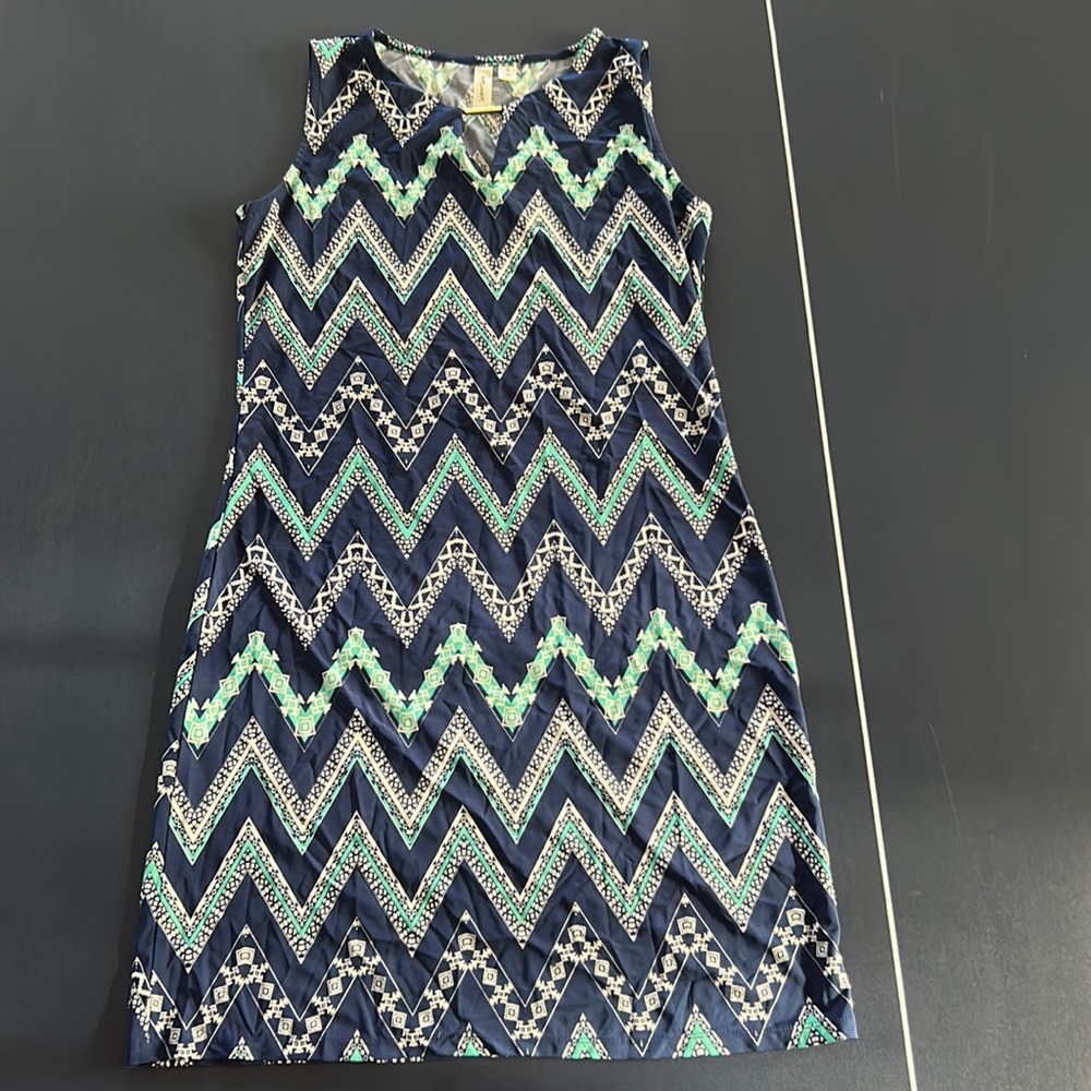 printed shift dress